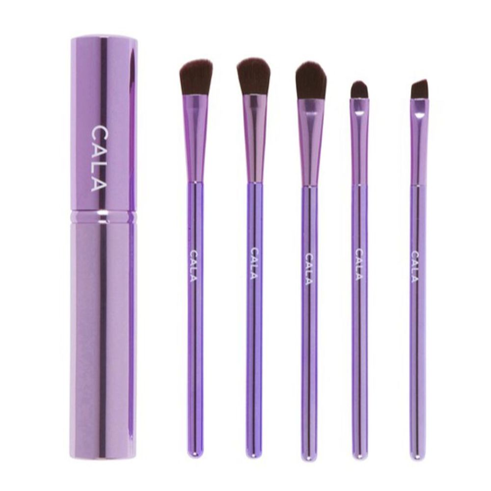 CALA EYE NEED IT 5pc Eye Brush Kit with Travel Case - Purple